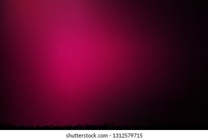 Dark Pink vector template with space stars. Glitter abstract illustration with colorful cosmic stars. Pattern for astronomy websites.