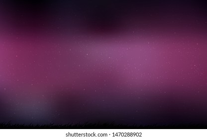 Dark Pink vector template with space stars. Space stars on blurred abstract background with gradient. Pattern for astronomy websites.