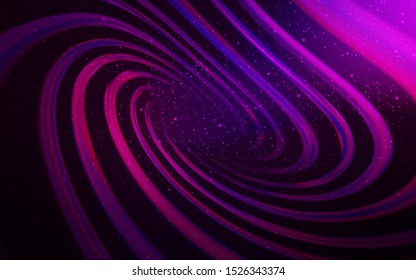 Dark Pink vector template with space stars. Blurred decorative design in simple style with galaxy stars. Smart design for your business advert.