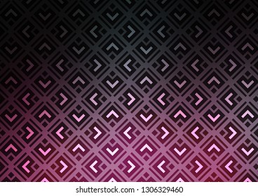Dark Pink vector template with sticks, squares. Colorful decorative design in simple style with lines, rhombuses. Smart design for your business advert.