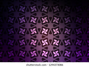 Dark Pink vector template with triangles, squares. Glitter abstract illustration with squares, lines. Best design for your ad, poster, banner.