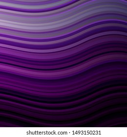 Dark Pink vector template with wry lines. Colorful illustration with curved lines. Template for your UI design.