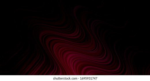Dark Pink vector template with wry lines. Illustration in halftone style with gradient curves. Pattern for business booklets, leaflets