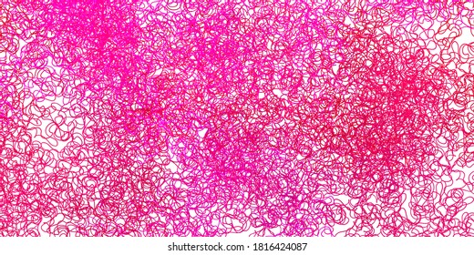 Dark pink vector template with wry lines. Illustration in halftone style with gradient curves. Best design for your ad, poster, banner.