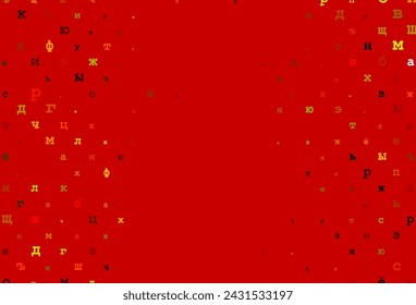 Dark pink vector texture with ABC characters. Blurred design in simple style with signs of alphabet. The pattern can be used for school, grammar websites.