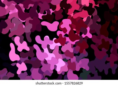 Dark Pink vector texture with abstract forms. Decorative design in abstract style with random forms. Elegant design for wallpapers.