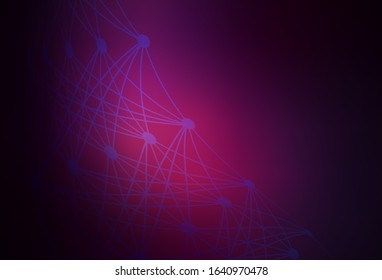 Dark Pink vector texture with artificial intelligence concept. Colorful design in simple style with AI links. Template for ads of intellect, innovations.
