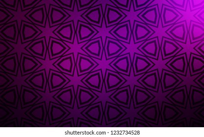 Dark Pink vector texture with beautiful stars. Modern geometrical abstract illustration with stars. Smart design for your business advert.