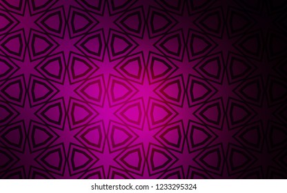 Dark Pink vector texture with beautiful stars. Glitter abstract illustration with colored stars. Pattern for websites, landing pages.