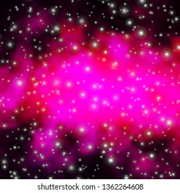 Dark Pink vector texture with beautiful stars. Colorful illustration in abstract style with gradient stars. Best design for your ad, poster, banner.