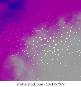 Dark Pink vector texture with beautiful stars. Colorful illustration with abstract gradient stars. Pattern for websites, landing pages.