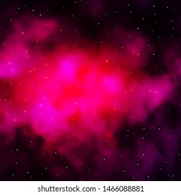 Dark Pink vector texture with beautiful stars. Colorful illustration in abstract style with gradient stars. Theme for cell phones.