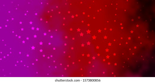 Dark Pink, vector texture with beautiful stars. Colorful illustration with abstract gradient stars. Theme for cell phones.