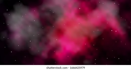 Dark Pink vector texture with beautiful stars. Colorful illustration in abstract style with gradient stars. Pattern for websites, landing pages.