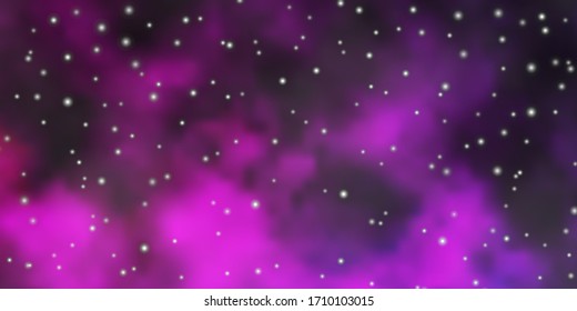 Dark Pink vector texture with beautiful stars. Modern geometric abstract illustration with stars. Pattern for wrapping gifts.