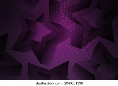 Dark Pink vector texture with beautiful stars. Glitter abstract illustration with colored stars. Best design for your ad, poster, banner.