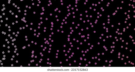 Dark Pink vector texture with beautiful stars. Colorful illustration in abstract style with gradient stars. Pattern for websites, landing pages.