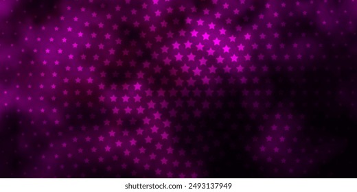 Dark Pink vector texture with beautiful stars. Shining colorful illustration with small and big stars. Design for your business promotion.