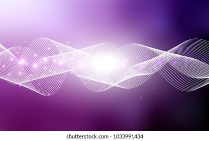 Dark Pink vector texture with birthday confetti. Glitter abstract illustration with colorful confetti, ribbons. The pattern can be used for carnival, festival leaflets.