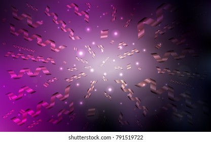 Dark Pink vector texture with birthday confetti. Confetti on blurred abstract background with colorful gradient. New design for ad, poster, banner of your Party.