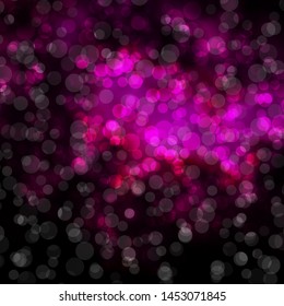 Dark Pink vector texture with circles. Abstract illustration with colorful spots in nature style. Pattern for wallpapers, curtains.