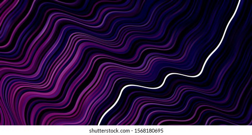 Dark Pink vector texture with circular arc. Illustration in abstract style with gradient curved.  Pattern for ads, commercials.