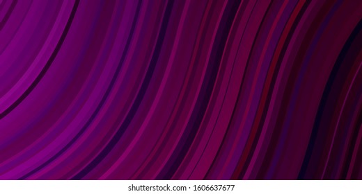 Dark Pink vector texture with circular arc. Colorful illustration with curved lines. Smart design for your promotions.