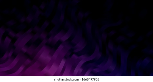 Dark Pink vector texture with circular arc. Abstract illustration with bandy gradient lines. Best design for your posters, banners.