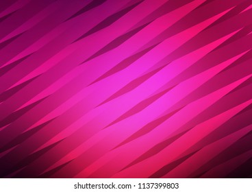 Dark Pink vector texture with colored lines. Decorative shining illustration with lines on abstract template. The pattern can be used for websites.