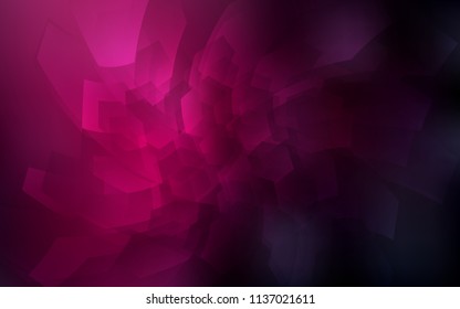 Dark Pink vector texture with colorful hexagons. Illustration with set of colorful hexagons. Pattern can for your ad, booklets.