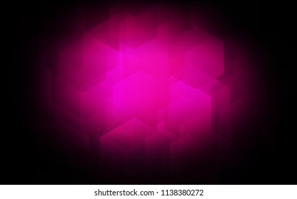 Dark Pink vector texture with colorful hexagons. Abstract illustration with colorful hexagons. Beautiful design for your business advert.