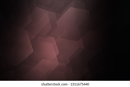 Dark Pink vector texture with colorful hexagons. Design in abstract style with hexagons. Pattern for ads, leaflets.