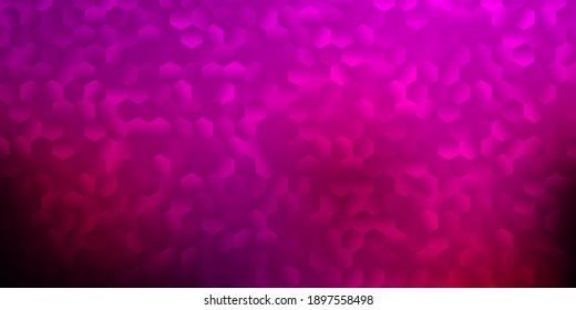 Textura vectorial rosa oscuro con hexágonos coloridos. Diseño inteligente en estilo abstracto con un lote de hexágonos de gradiente. Diseño para sus redes sociales.