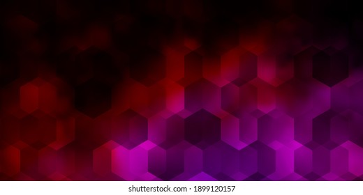 Textura vectorial rosa oscuro con hexágonos coloridos. Desenfoque del fondo con hexágonos coloridos. Patrón para las páginas de aterrizaje.