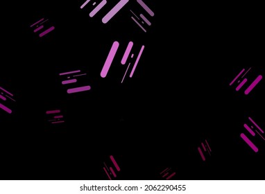 Textura vectorial rosa oscuro con líneas coloridas. Ilustración de colores brillantes con líneas estrechas. Patrón para anuncios, afiches, banners.