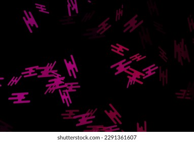 Dark Pink vector texture with colorful lines. Lines on blurred abstract background with gradient. Smart design for your business advert.