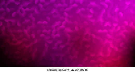 Textura vectorial rosa oscuro con hexágonos coloridos. Diseño inteligente en estilo abstracto con un lote de hexágonos de gradiente. Tu portada del libro de marca.