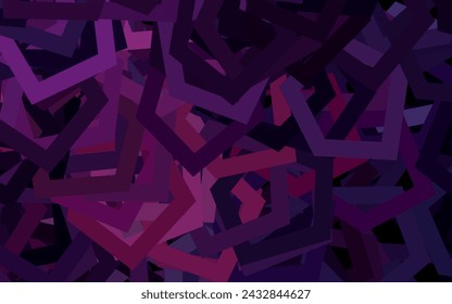 Dark Pink vector texture with colorful hexagons. Colorful hexagons on blur backdrop. Pattern for ads, leaflets.