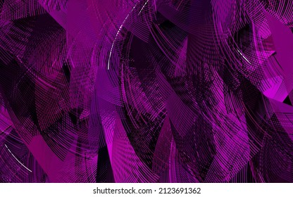 Dark Pink vector texture with curved lines. Colorful abstract illustration with gradient lines. Pattern for your business design.