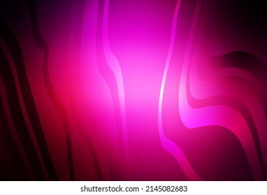Textura vectorial rosa oscuro con líneas curvas. Ilustración abstracta circunfleja con gradiente. Textos para folletos, folletos.