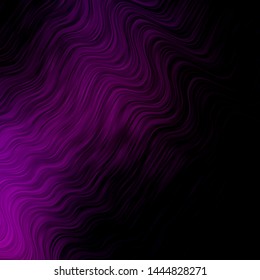 Dark Pink vector texture with curves. Colorful abstract illustration with gradient curves. Template for your UI design.