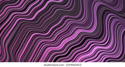 Dark Pink vector texture with curves. Colorful illustration, which consists of curves. Pattern for commercials, ads.