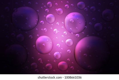 Dark Pink vector texture with disks. Blurred decorative design in abstract style with bubbles. Completely new template for your brand book.