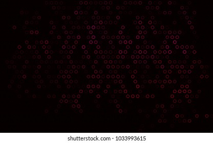 Dark Pink vector  texture with disks. Blurred decorative design in abstract style with bubbles. The pattern can be used for ads, leaflets of liquid.