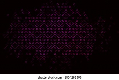 Dark Pink vector  texture with disks. Glitter abstract illustration with blurred drops of rain. The pattern can be used for aqua ad, booklets.