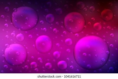 Dark Pink vector texture with disks. Blurred bubbles on abstract background with colorful gradient. New design for ad, poster, banner of your website.