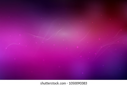 Dark Pink vector texture with disks. Glitter abstract illustration with blurred drops of rain. Completely new template for your brand book.