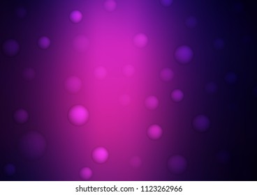 Dark Pink vector texture with disks. Blurred decorative design in abstract style with bubbles. The pattern can be used for beautiful websites.