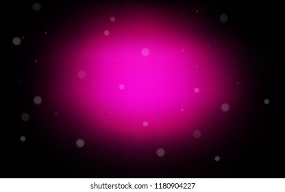 Dark Pink vector texture with disks. Illustration with set of shining colorful abstract circles. New design for ad, poster, banner of your website.
