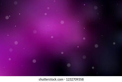 Dark Pink vector texture with disks. Glitter abstract illustration with blurred drops of rain. Completely new template for your brand book.